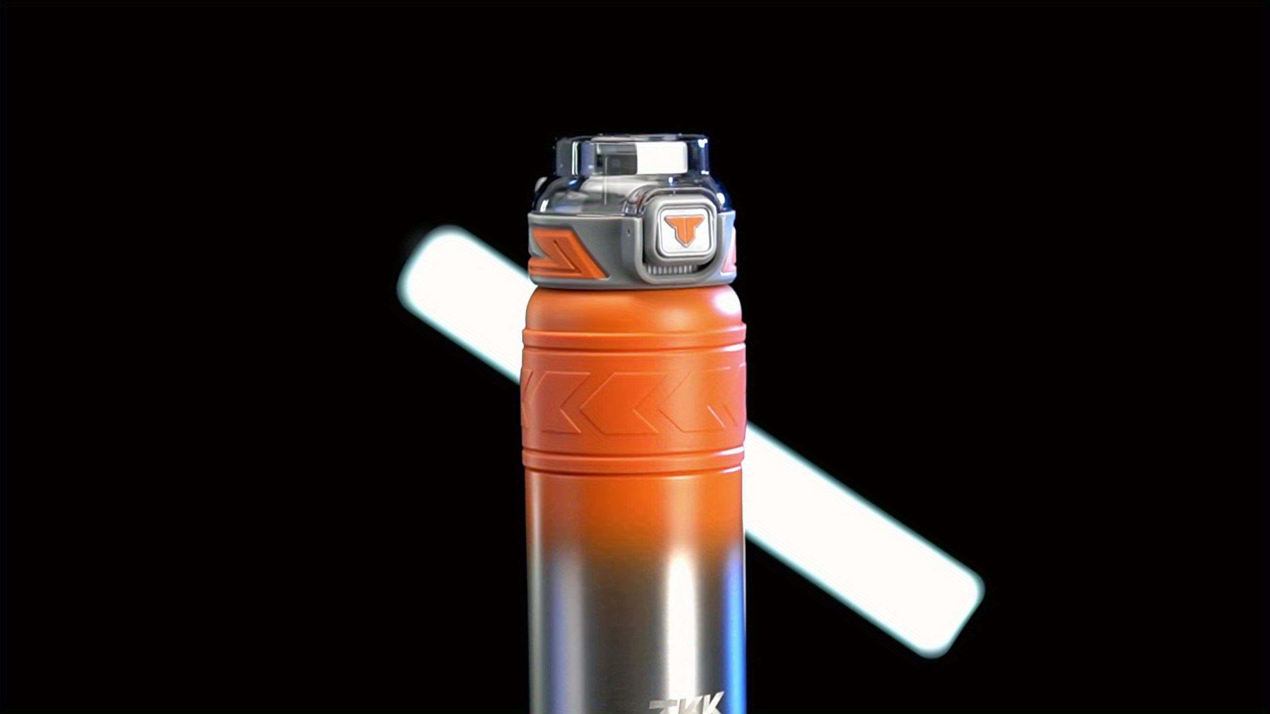TKK Stainless Steel Thermal Vacuum Bottle Cup with Straw Strap Lock - for Hot\u002FCold Drinks