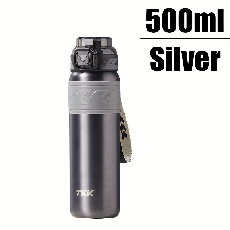 TKK Stainless Steel Thermal Vacuum Bottle Cup with Straw Strap Lock - for Hot\u002FCold Drinks