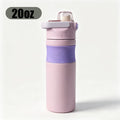 1pc 20 Oz Capacity 316 Stainless Steel Inner Tank Insulated Hot And Cold Cup Portable Handle One-Button Opening Water Bottle Car Cup