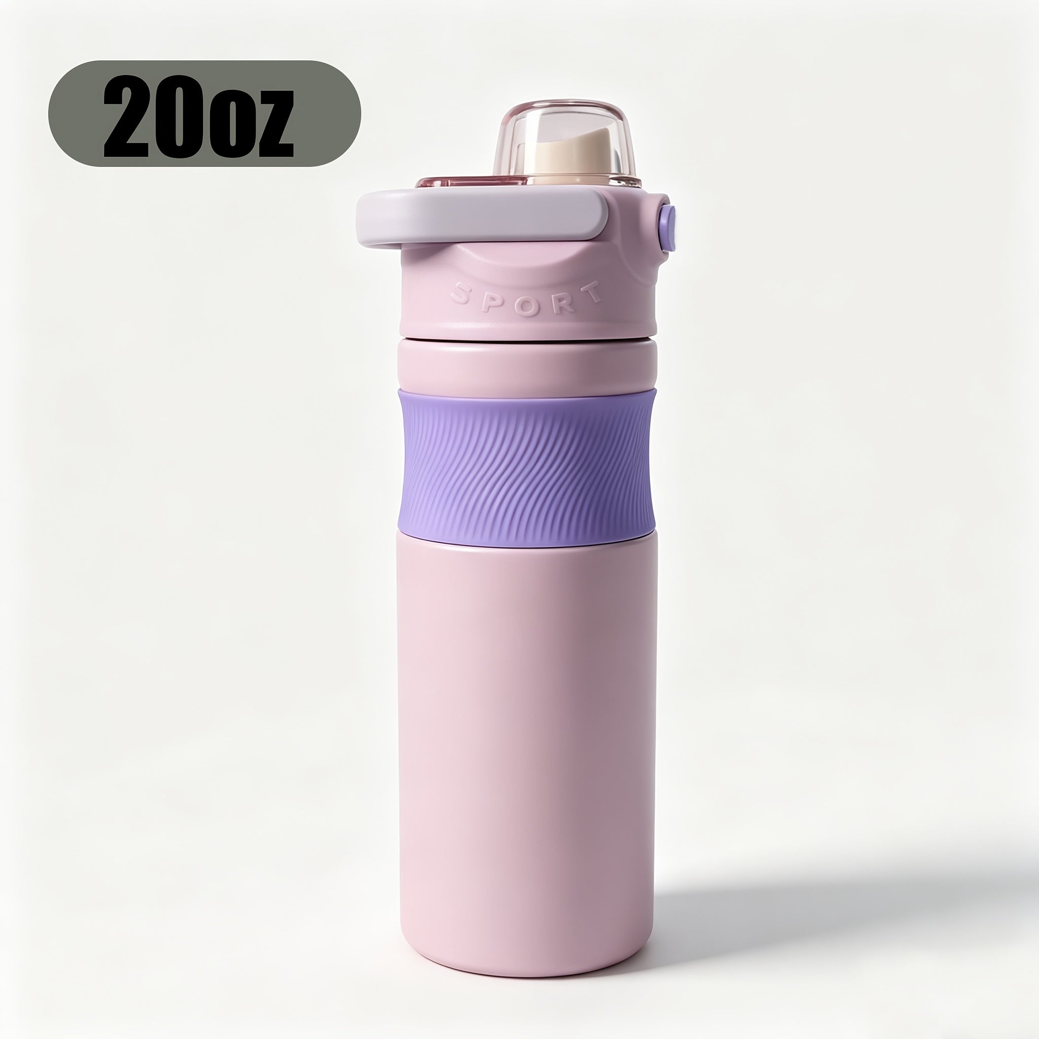 1pc 20 Oz Capacity 316 Stainless Steel Inner Tank Insulated Hot And Cold Cup Portable Handle One-Button Opening Water Bottle Car Cup