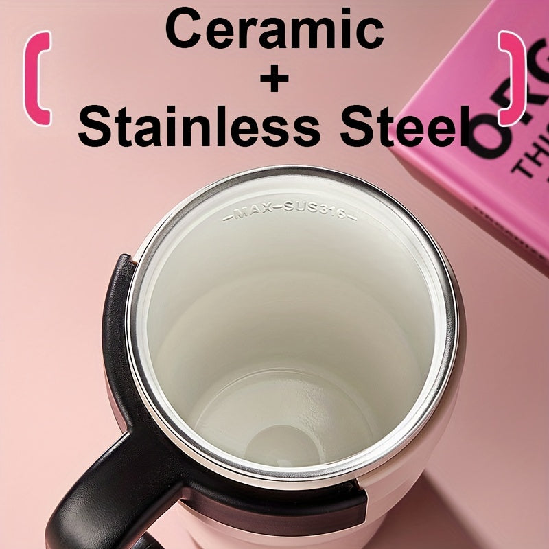 27.05oz\u002F40.58oz Large Capacity Ceramic Coating Liner Stainless Steel Cup Vacuum Keep Warm Cold Mug Cup with Straw Lid Handle for Coffee Coke Carbonated Beverages Ice Leakproof for School Office Outdoor Yoga sports