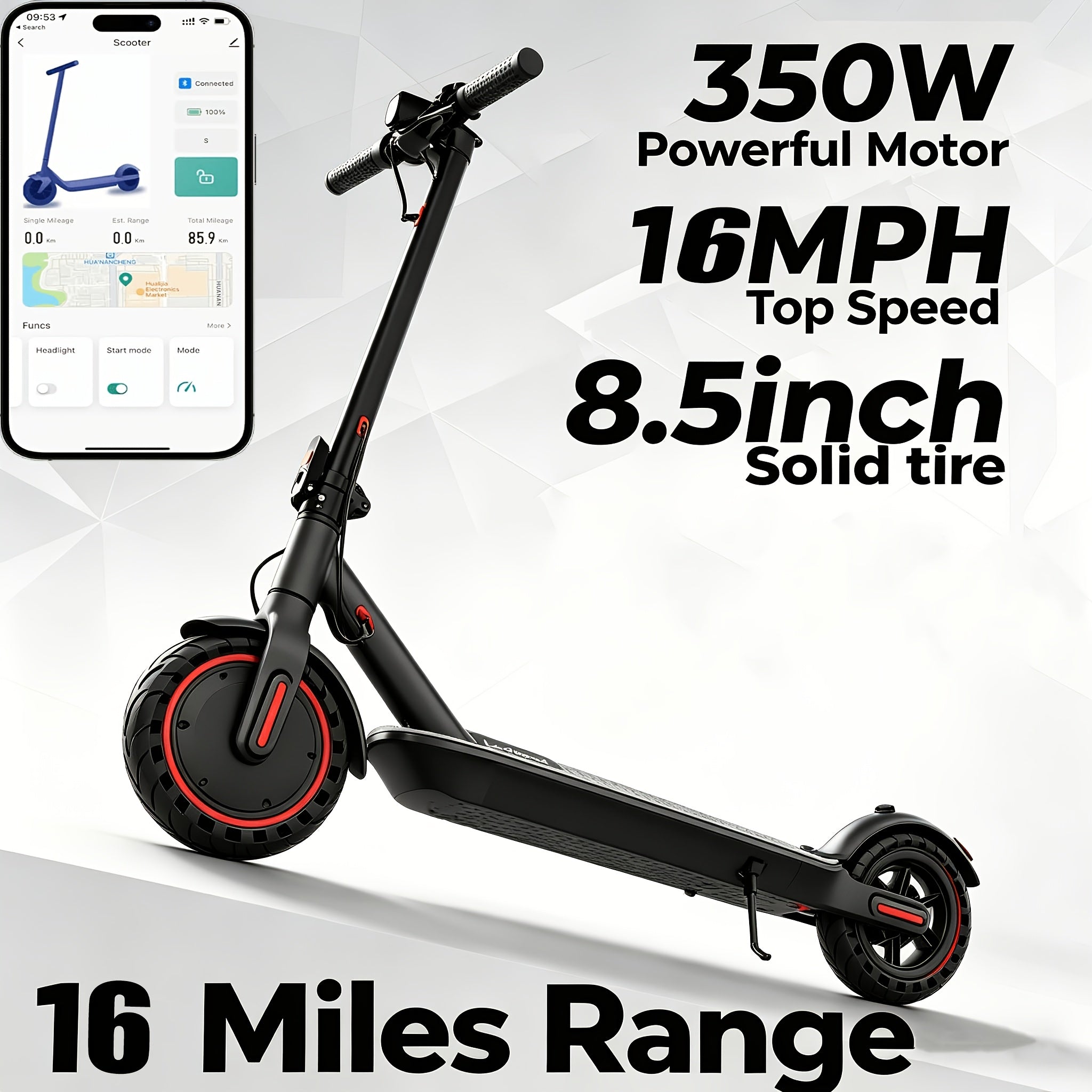LADPED Multiple Models Folding Electric Scooter, Rated 350W\u002F500W Motor Optional, High-Capacity Battery