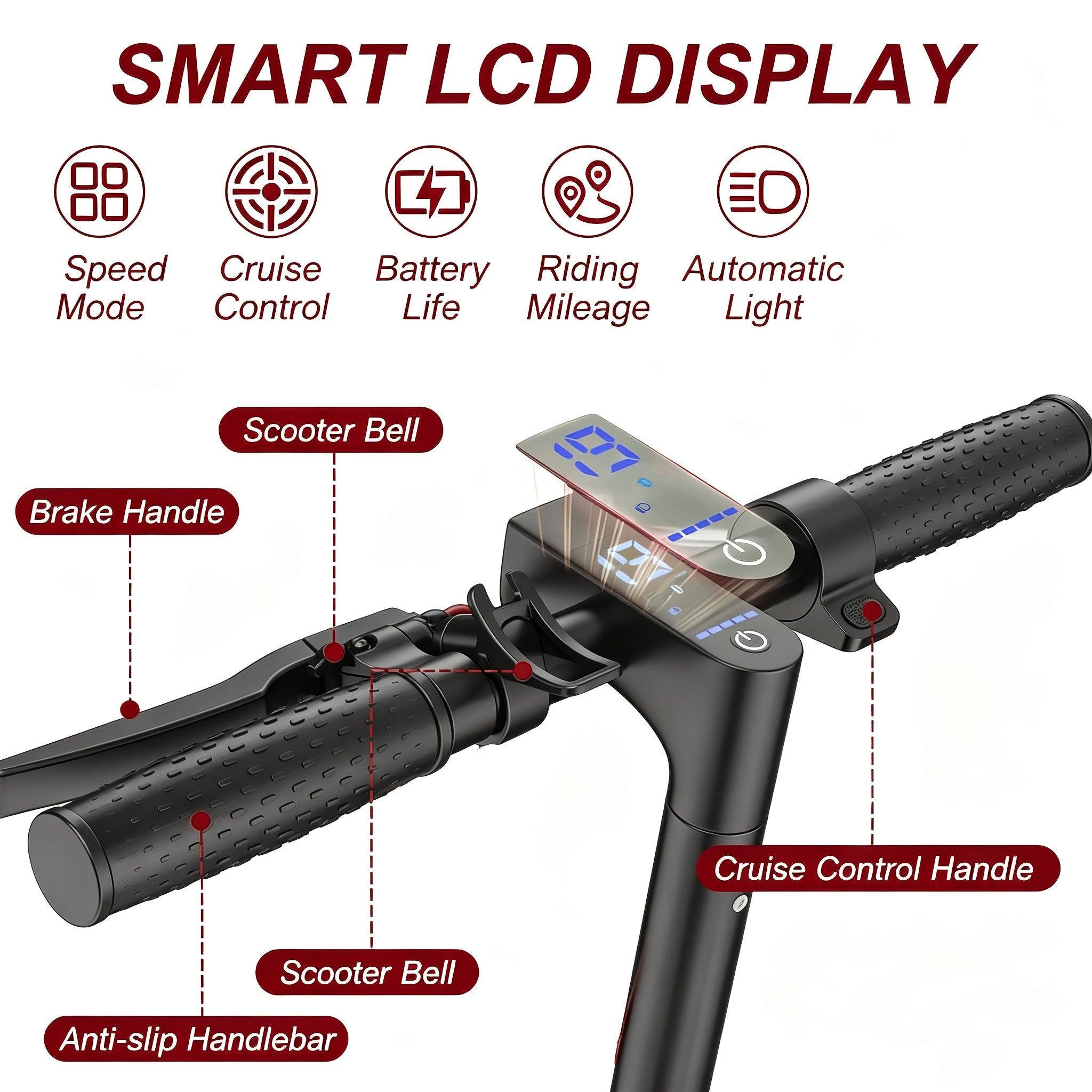 LADPED Multiple Models Folding Electric Scooter, Rated 350W\u002F500W Motor Optional, High-Capacity Battery