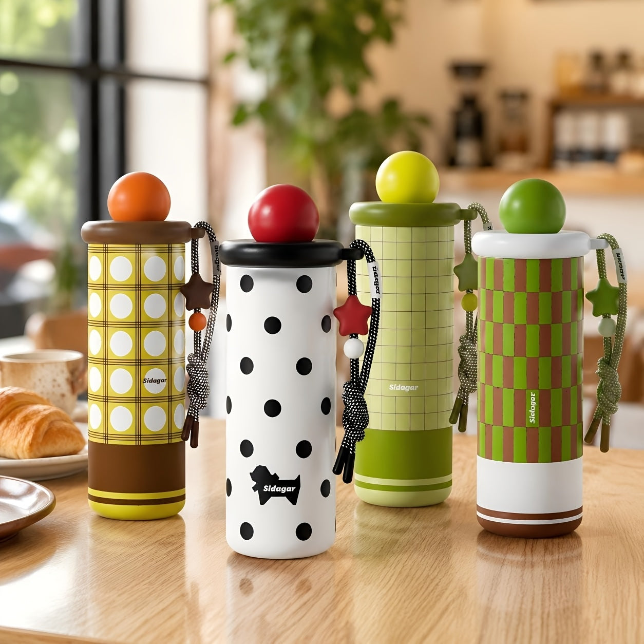 20oz 316 Stainless Steel Insulated Tumbler with Ceramic Inner Liner, Twist-Off Lid, Leak-Proof Locking Thermal Insulation