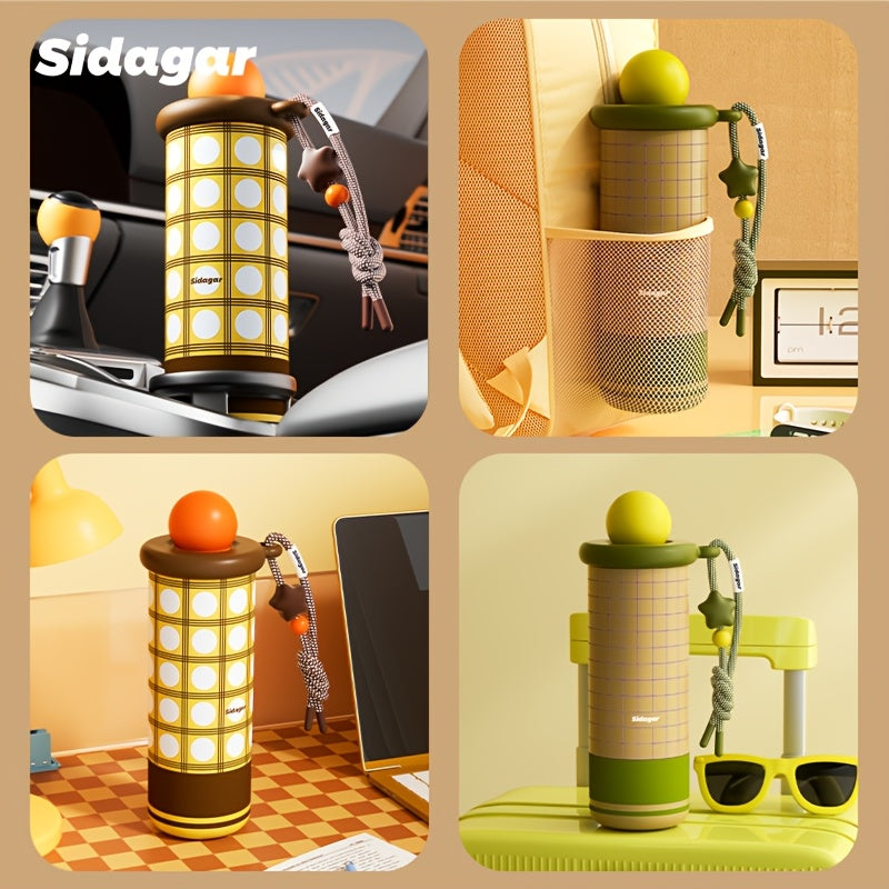 20oz 316 Stainless Steel Insulated Tumbler with Ceramic Inner Liner, Twist-Off Lid, Leak-Proof Locking Thermal Insulation