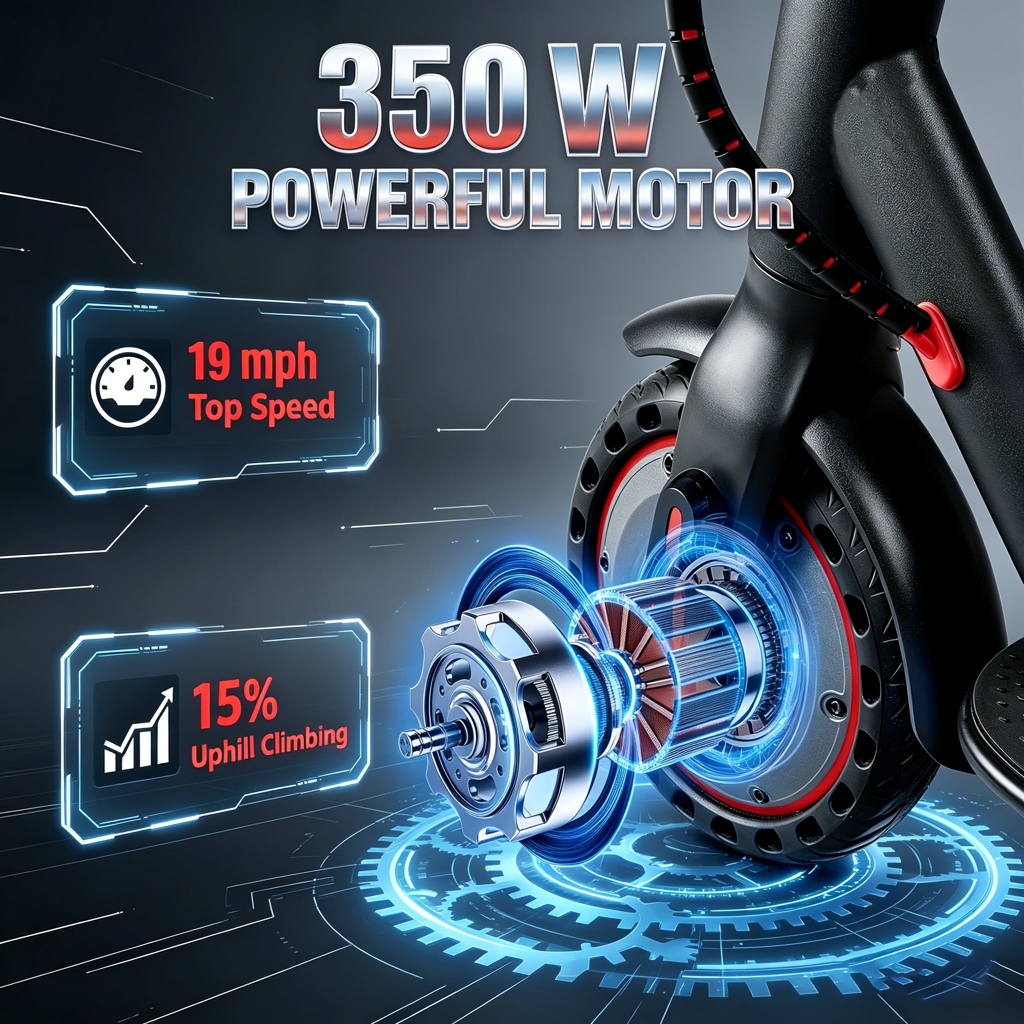 LADPED Multiple Models Folding Electric Scooter, Rated 350W\u002F500W Motor Optional, High-Capacity Battery