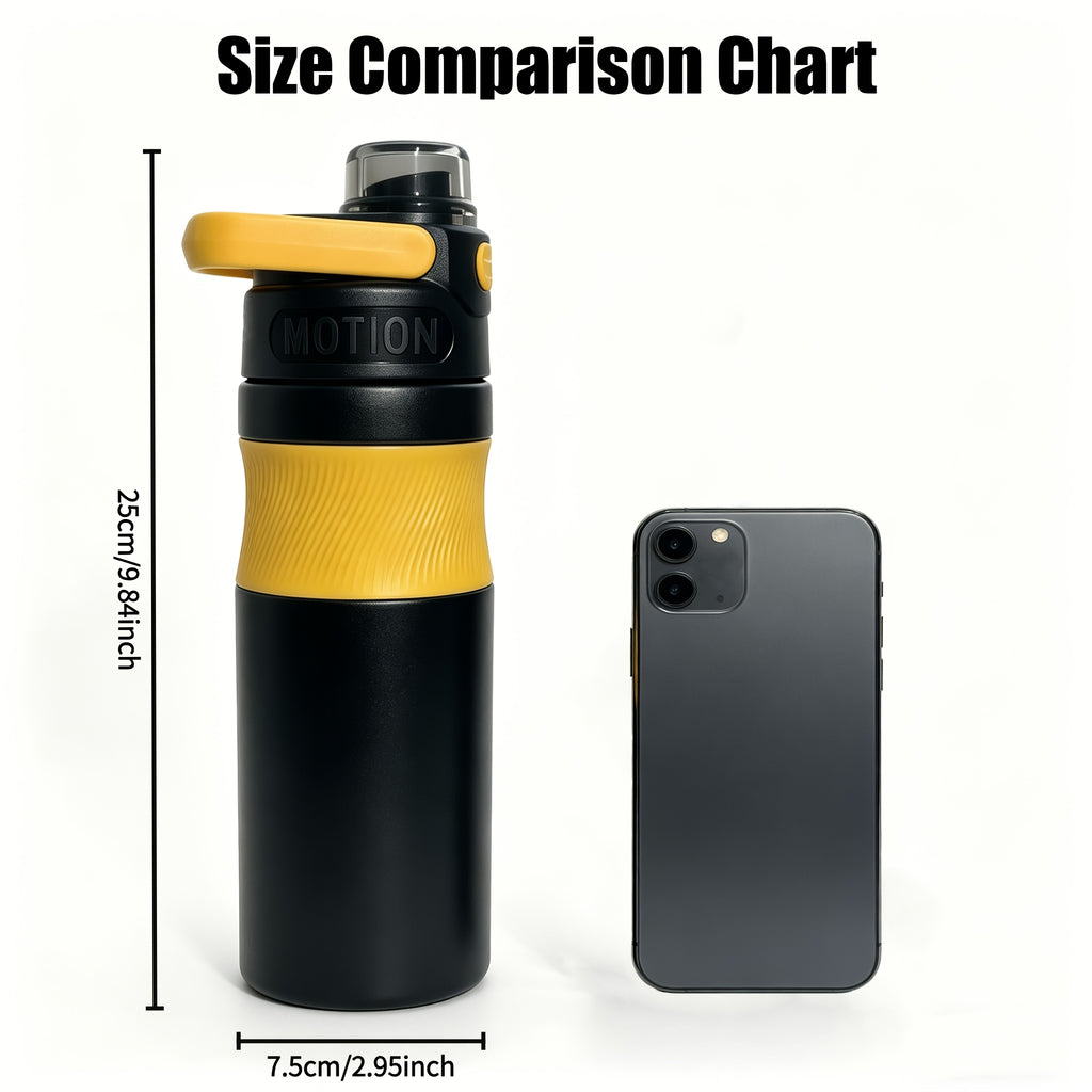 1pc 20 Oz Capacity 316 Stainless Steel Inner Tank Insulated Hot And Cold Cup Portable Handle One-Button Opening Water Bottle Car Cup