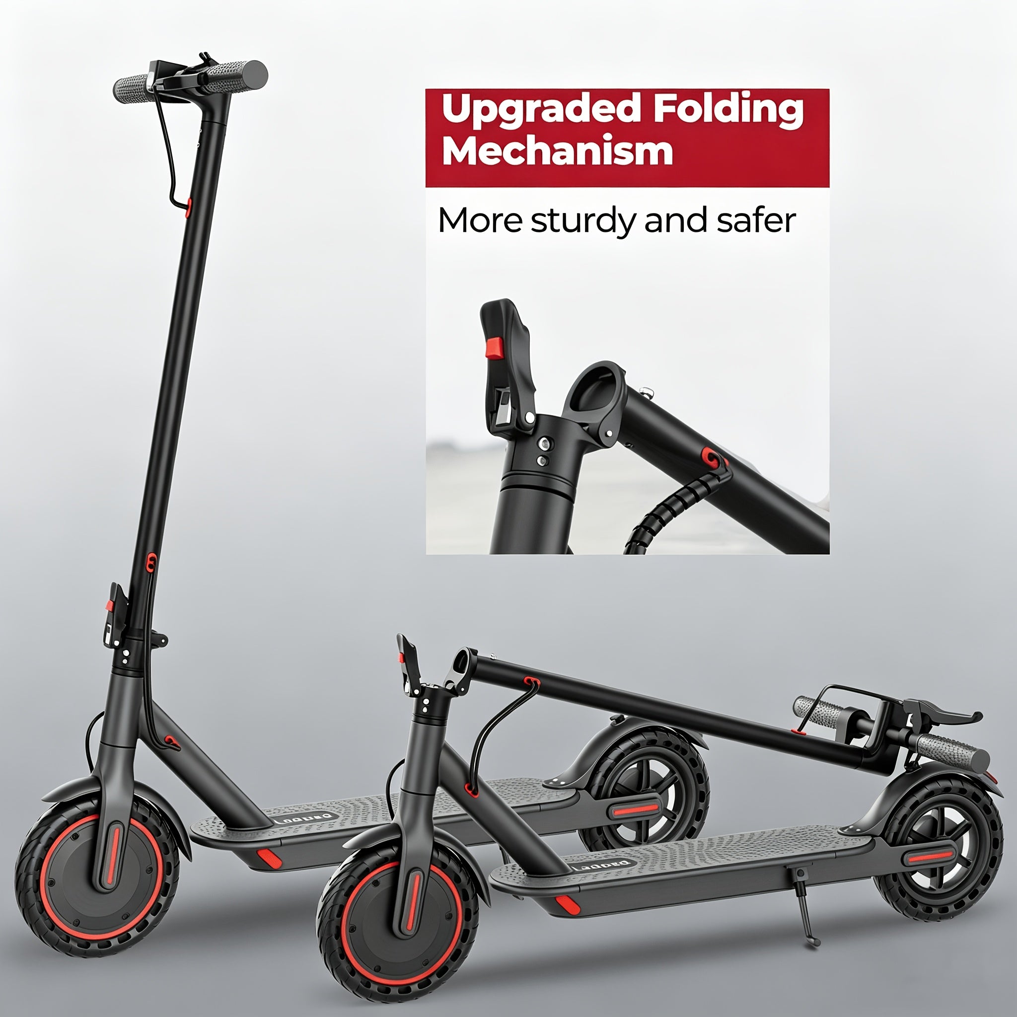 LADPED Multiple Models Folding Electric Scooter, Rated 350W\u002F500W Motor Optional, High-Capacity Battery