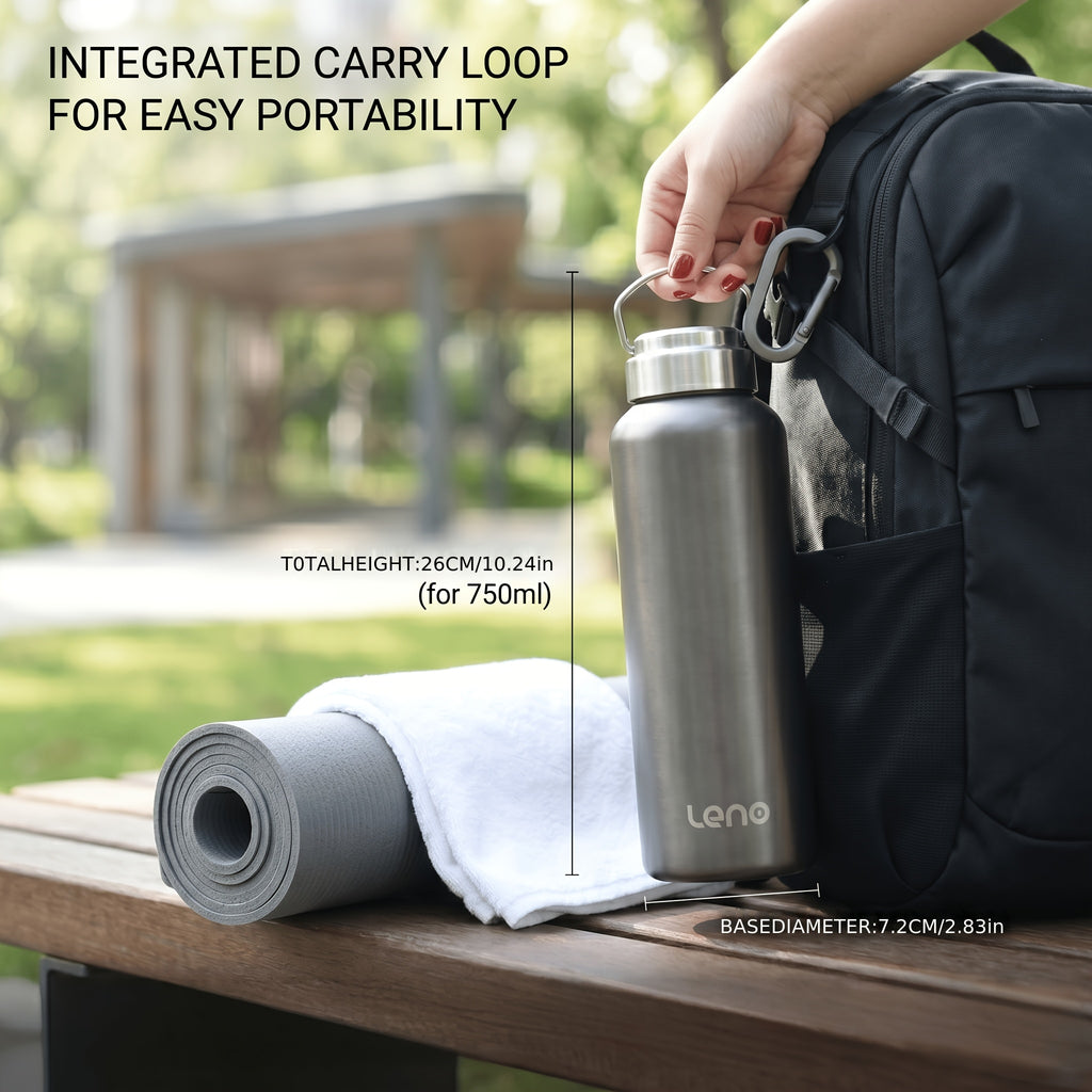 Leno 316 Stainless Steel Insulated Tumbler with Portable Handle, Vacuum Insulated Travel Coffee Mug