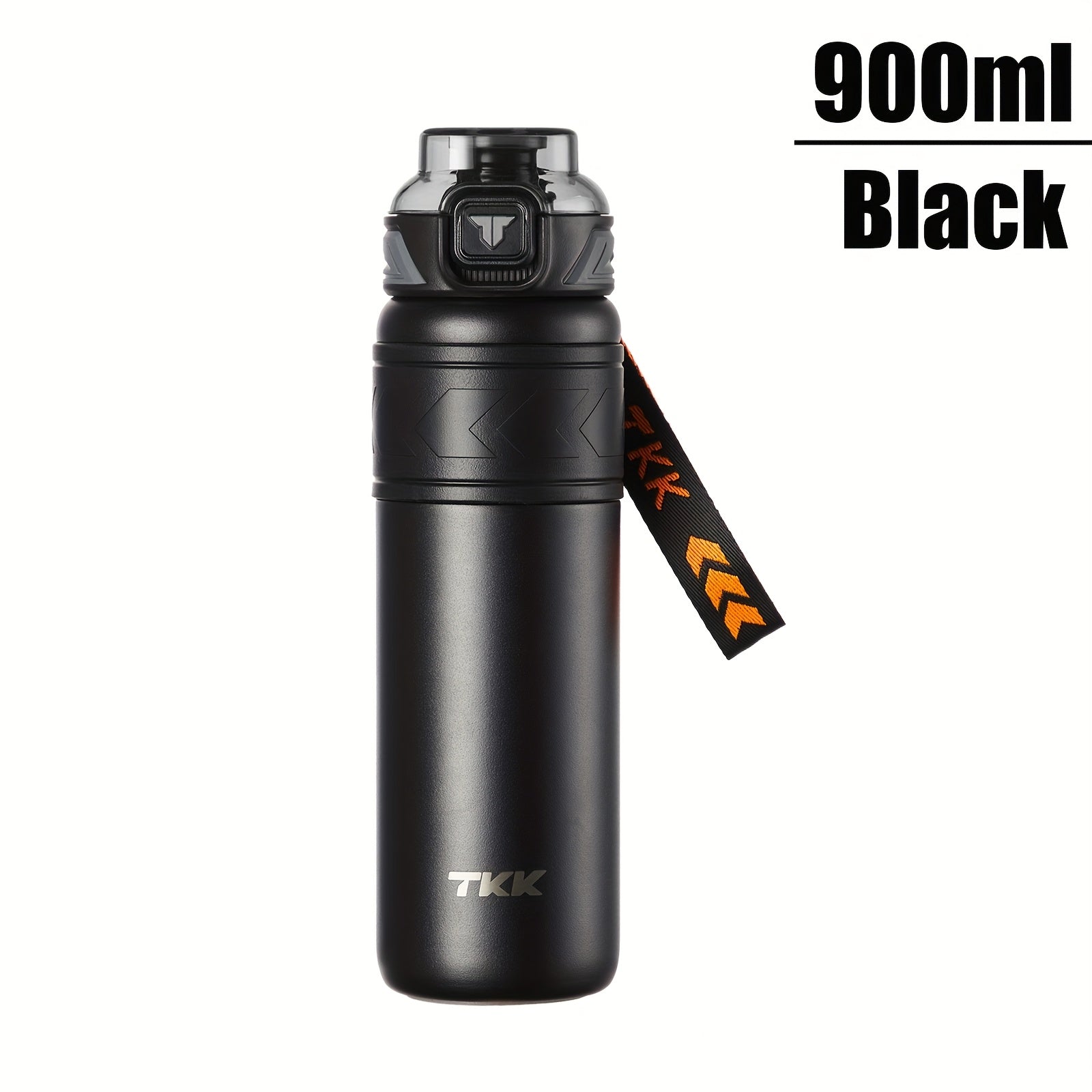 TKK Stainless Steel Thermal Vacuum Bottle Cup with Straw Strap Lock - for Hot\u002FCold Drinks