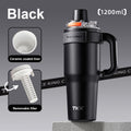27.05oz\u002F40.58oz Large Capacity Ceramic Coating Liner Stainless Steel Cup Vacuum Keep Warm Cold Mug Cup with Straw Lid Handle for Coffee Coke Carbonated Beverages Ice Leakproof for School Office Outdoor Yoga sports