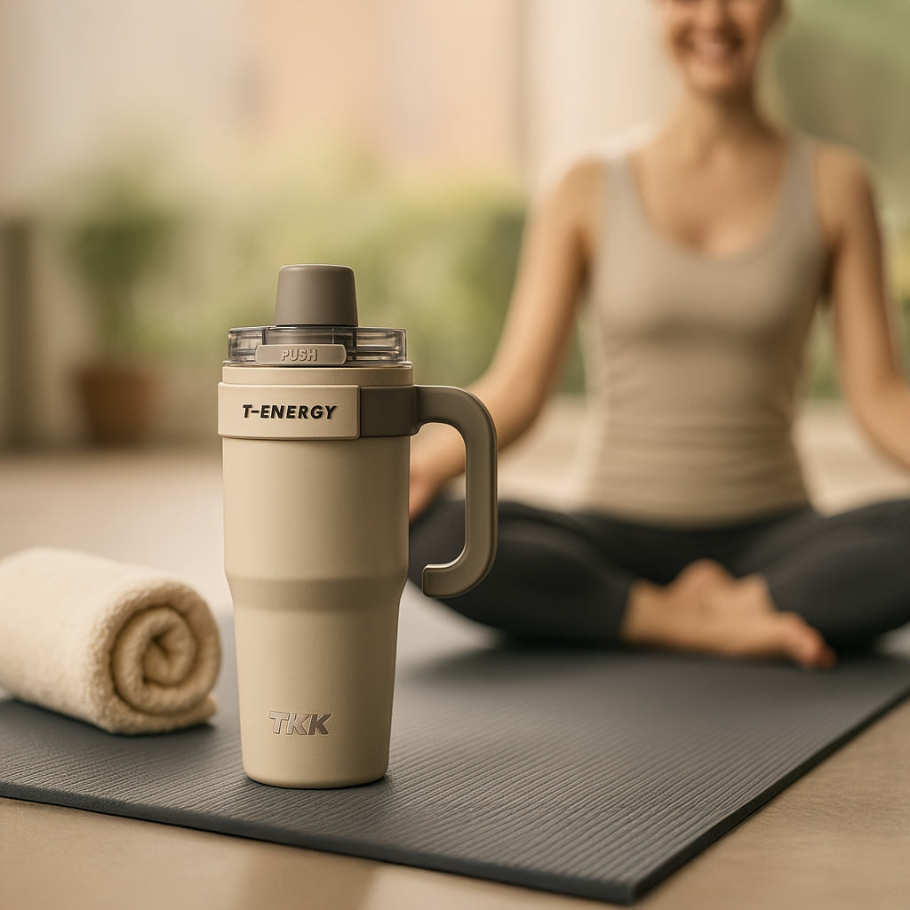27.05oz\u002F40.58oz Large Capacity Ceramic Coating Liner Stainless Steel Cup Vacuum Keep Warm Cold Mug Cup with Straw Lid Handle for Coffee Coke Carbonated Beverages Ice Leakproof for School Office Outdoor Yoga sports
