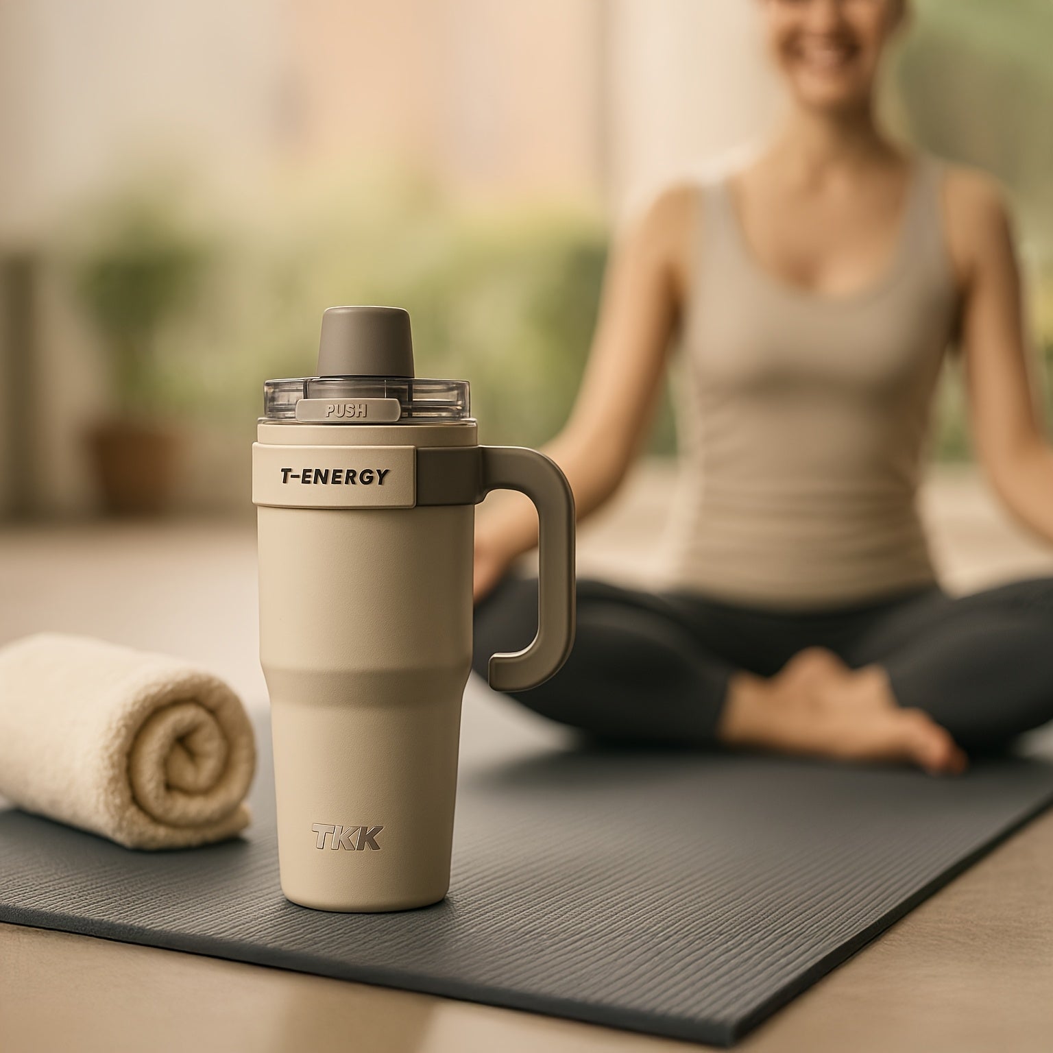 27.05oz\u002F40.58oz Large Capacity Ceramic Coating Liner Stainless Steel Cup Vacuum Keep Warm Cold Mug Cup with Straw Lid Handle for Coffee Coke Carbonated Beverages Ice Leakproof for School Office Outdoor Yoga sports