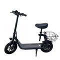 Electric Scooter, with A Foldable Front Frame for Easy Storage, A Rear Cargo Basket, A 36V 7.8Ah Battery
