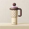 1pc Polka Dot Stainless Steel Tumbler, 40.58oz Large Capacity Dual Drinking Water Bottle, Insulated & Cold Retention Cup with Handle