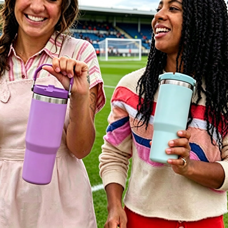 30oz Large Capacity Double-Wall Vacuum Insulated Thermos Mug with Straw Lid & Detachable Handle - Leakproof Thermos Suitable for Travel