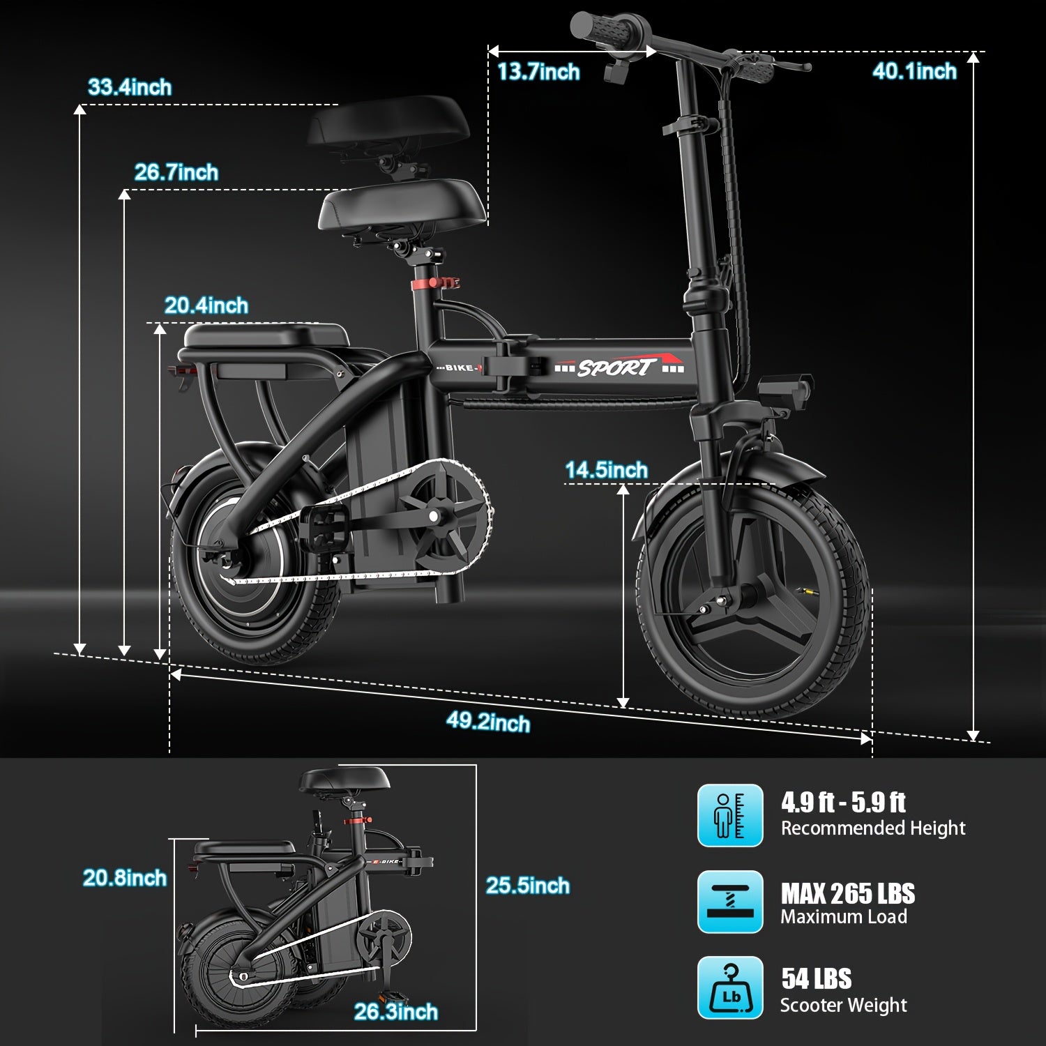 500W Electric Scooter Featuring a Multifunctional LCD Dashboard, a High-Capacity Rear Storage Box