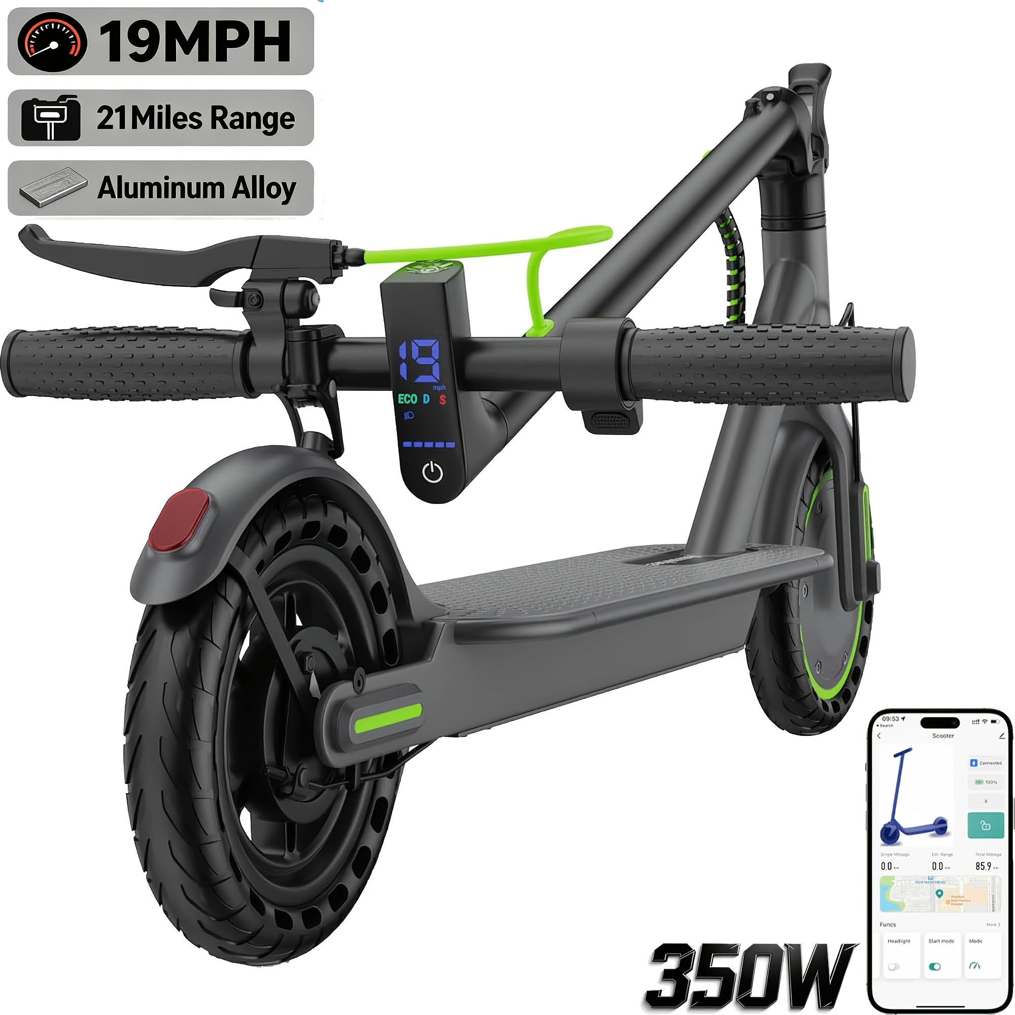 LADPED Multiple Models Folding Electric Scooter, Rated 350W\u002F500W Motor Optional, High-Capacity Battery