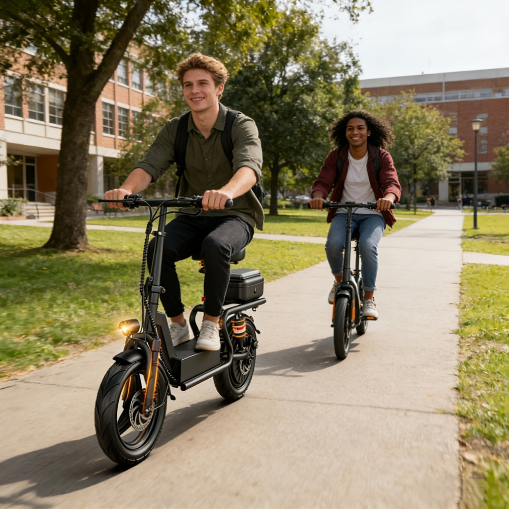 749W Off-road Electric Scooter, 48V 18A Large-capacity Battery, Range Up To 35 Miles, Equipped With Seat & Rear Trunk