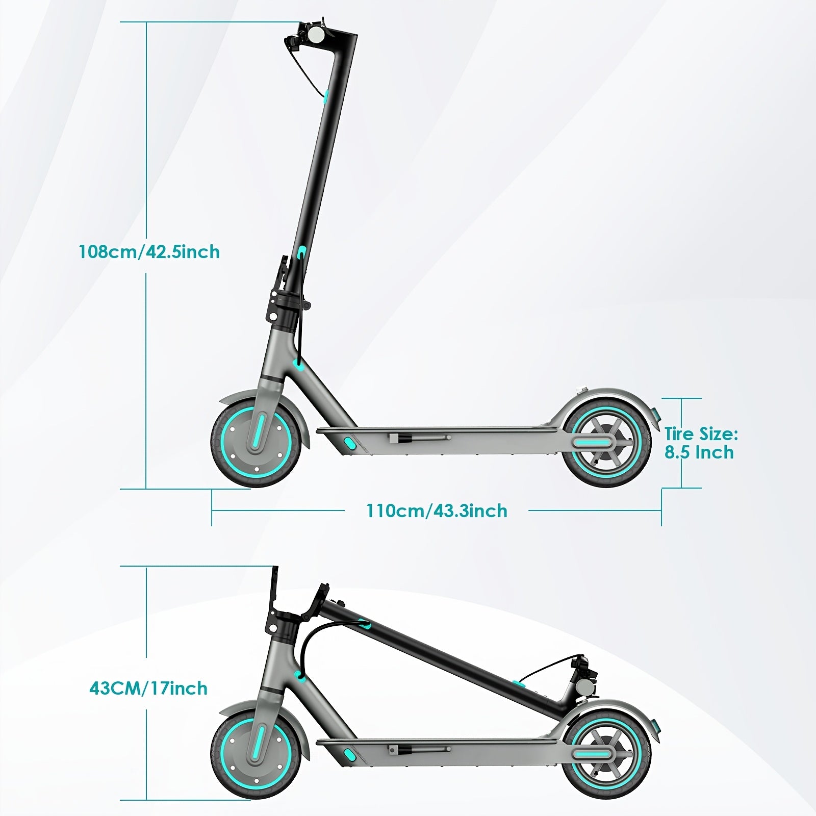 Foldable Electric Scooter 350W Motor, 8.5\
