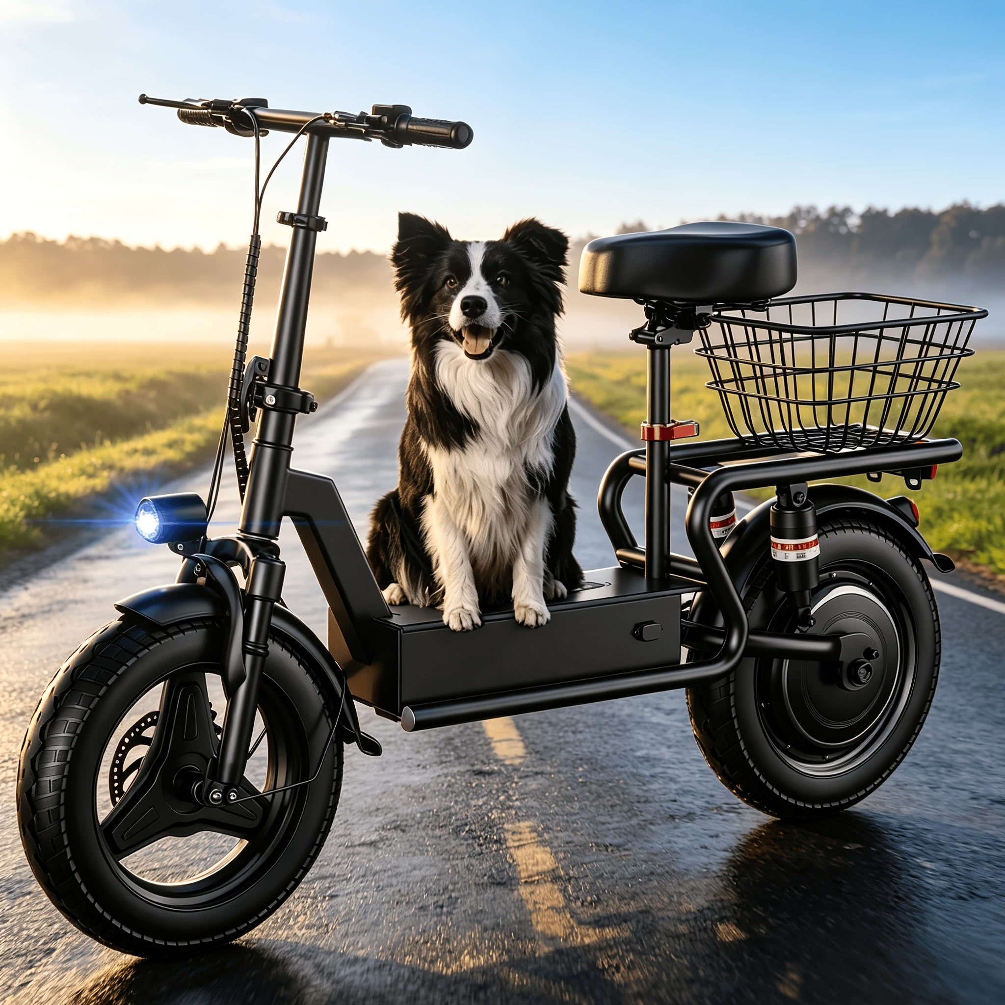 500W Electric Scooter Featuring a Multifunctional LCD Dashboard, a High-Capacity Rear Storage Box