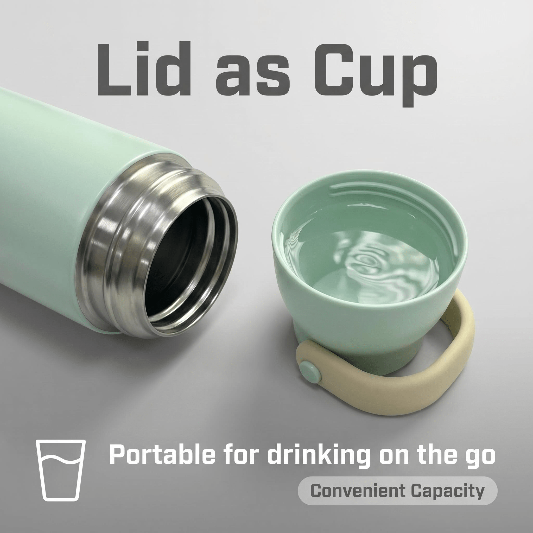 Happy Life 1pc 16.91oz Capacity 316 Stainless Steel Inner Liner One-Touch Lid Insulated Tumbler, Built-in Tea Infuser Tea Cup