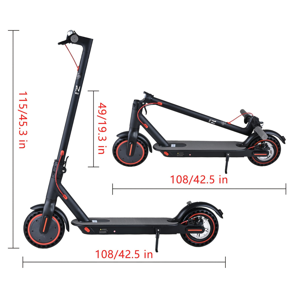 350W Motor. Adult Folding Electric Scooter, 8.5-Inch Tires, 3 Speed Settings, Dual Safety Brakes, Durable Body
