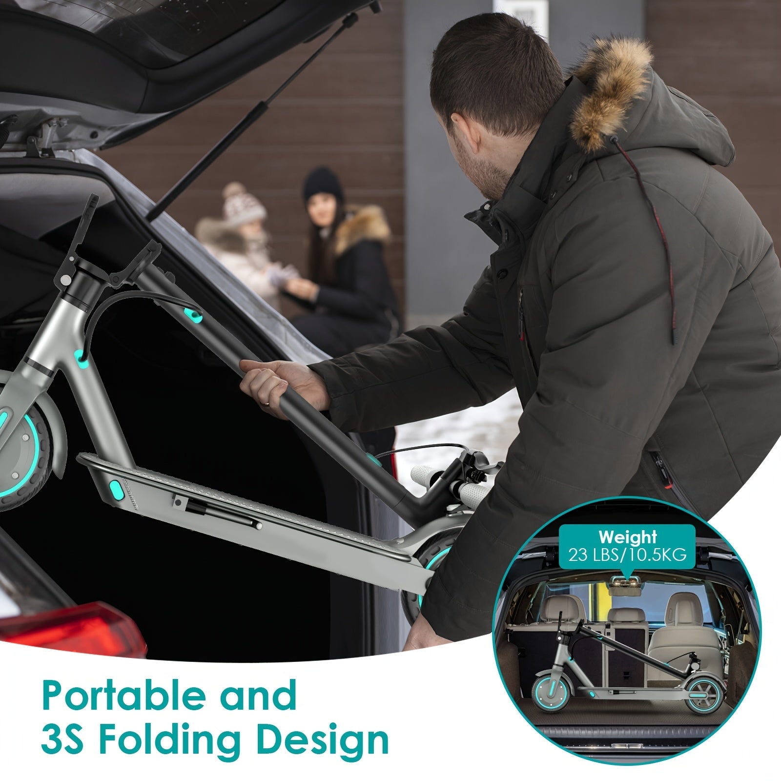 Foldable Electric Scooter 350W Motor, 8.5\