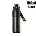 TKK Stainless Steel Thermal Vacuum Bottle Cup with Straw Strap Lock - for Hot\u002FCold Drinks