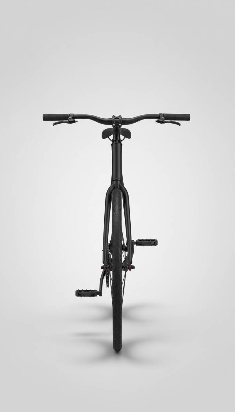 Matte black aluminum commuter bike