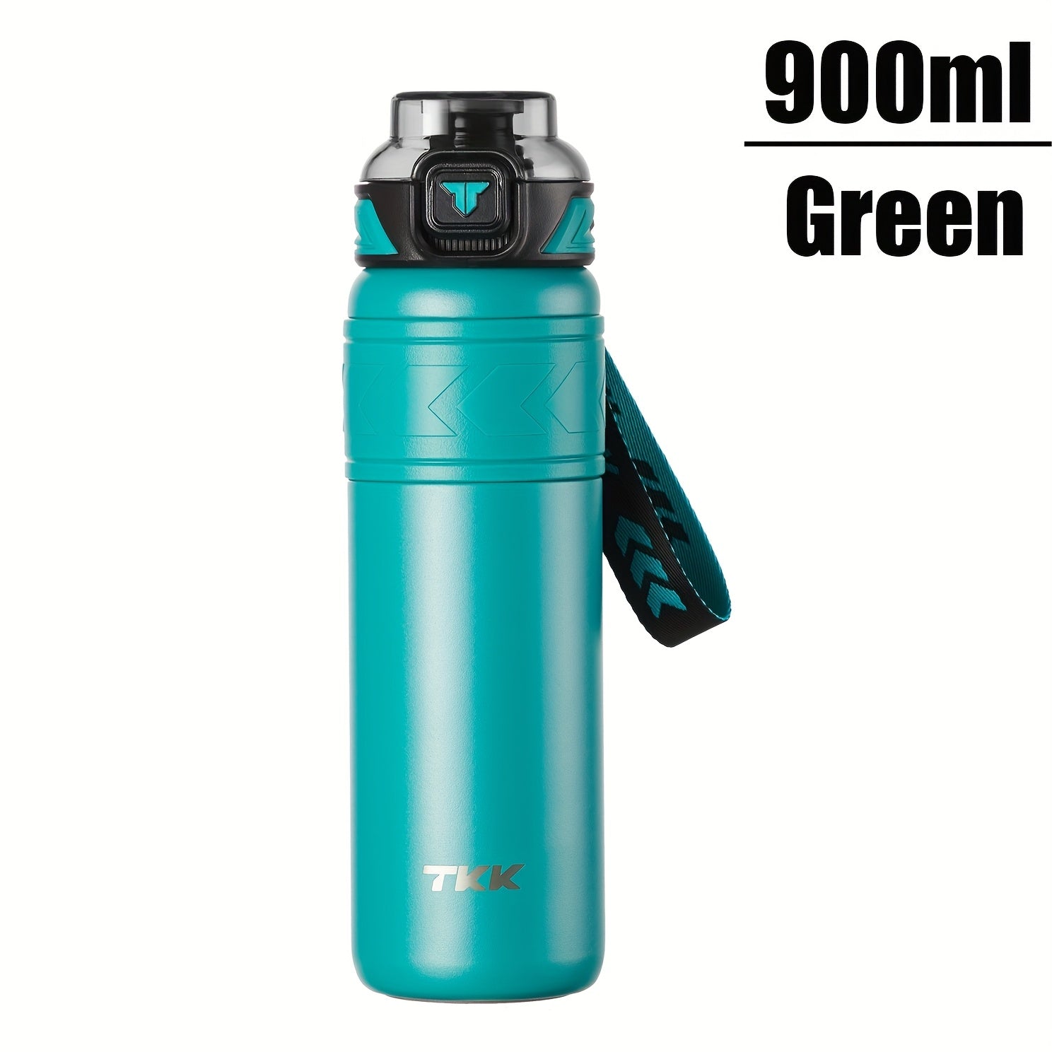 TKK Stainless Steel Thermal Vacuum Bottle Cup with Straw Strap Lock - for Hot\u002FCold Drinks